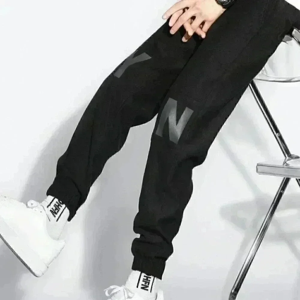 Black Mens Tapered Pants